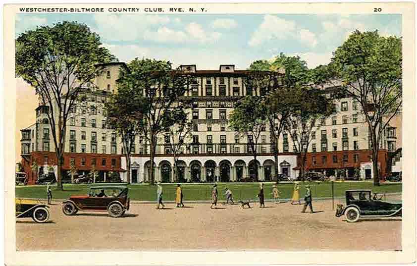 Historic postcard of the Westchester-Biltmore Country Club
